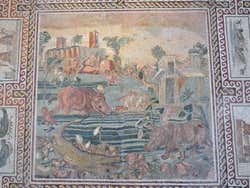 Mosaico perfeitamente preservado no Palazzo Massimo