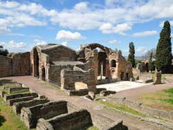 Antigas termas da Villa Adriana, uma das melhores excursões saindo de Roma