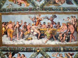Afrescos no teto da Villa Farnesina